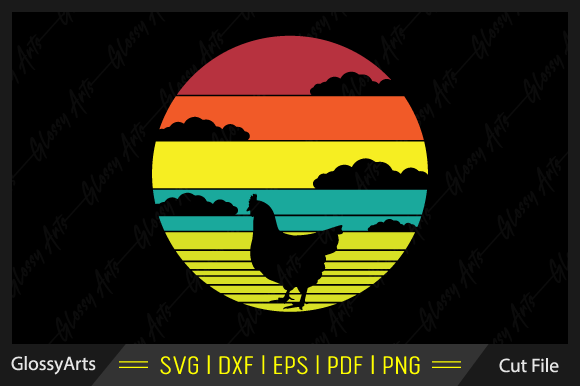Chicken Retro Style Svg Printable File Review