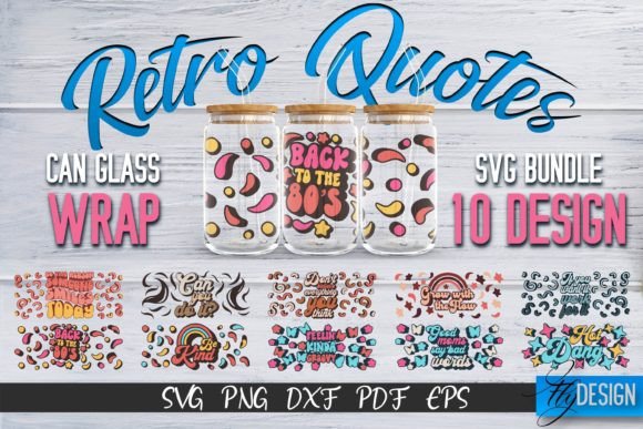 Glass Can Wrap SVG Retro Bundle V.3 Review