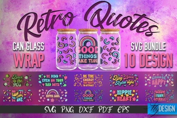 Glass Can Wrap SVG Retro Bundle V.4 Review