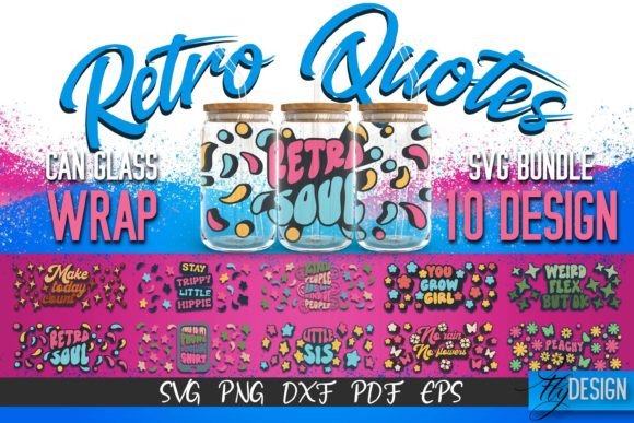 Glass Can Wrap SVG Retro Bundle V.9 Review
