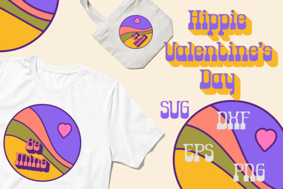 Hippie SVG. Retro Valentine. Valentines