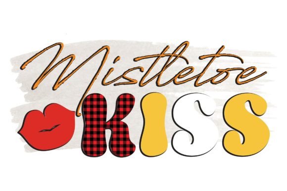 Retro Christmas Svg Design,Mistletoe Kis