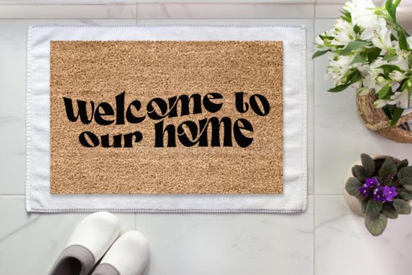 Retro Doormat SVG Design, Welcome to O