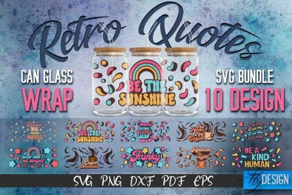 Retro Glass Can Wrap SVG Bundle Review