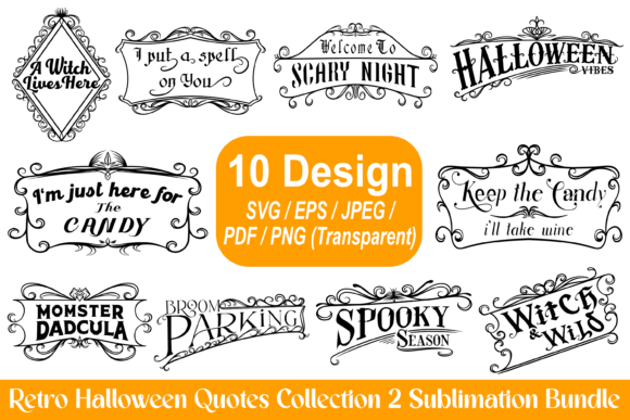 Retro Halloween SVG Collect.2 Bundle Review