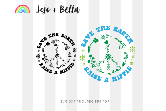 Save the Earth Raise a Hippie Svg Retro